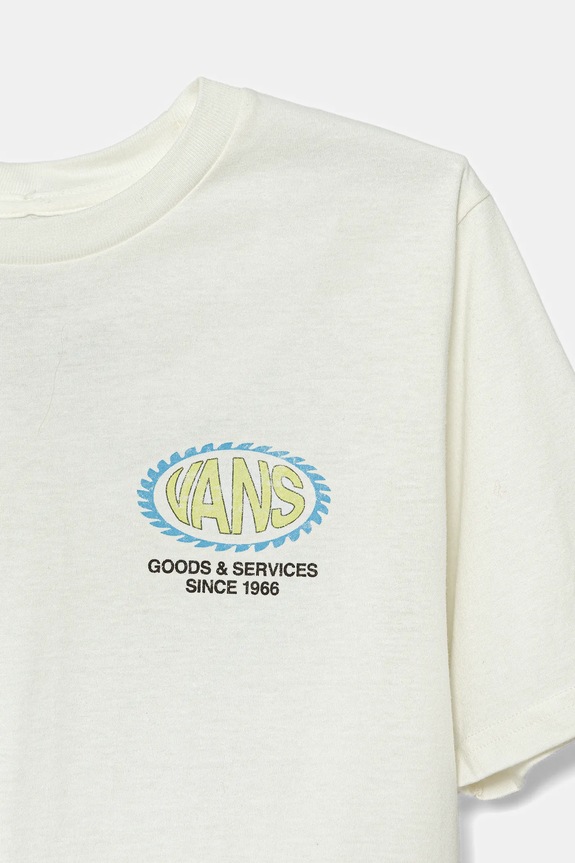 Dječaci Dječja pamučna majica kratkih rukava Vans Shreddler VN000MKQFS81 bijela