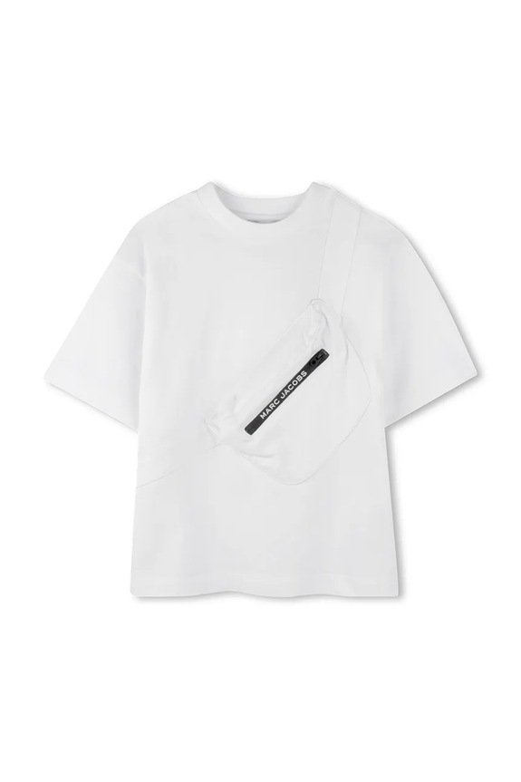 Παιδικό βαμβακερό μπλουζάκι Marc Jacobs βαμβάκι λευκό W60449.114.150