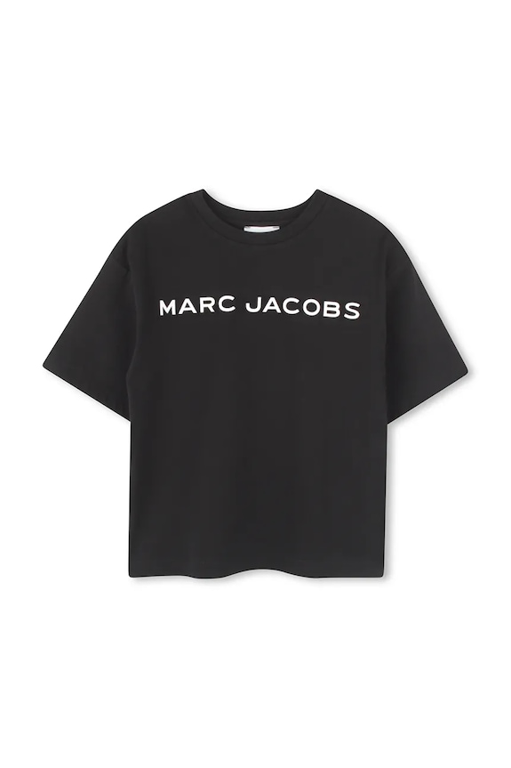 Dětské bavlněné tričko Marc Jacobs kulatý černá W60457.86.108