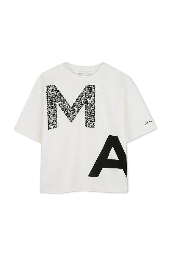 Dětské bavlněné tričko Marc Jacobs W60460.156 béžová SS25