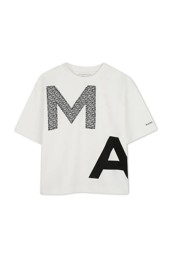 Dětské bavlněné tričko Marc Jacobs W60460.156 béžová SS25
