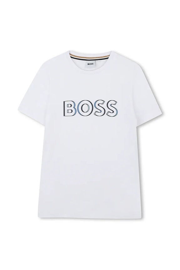 BOSS tricou de bumbac pentru copii print alb J52034.102.108