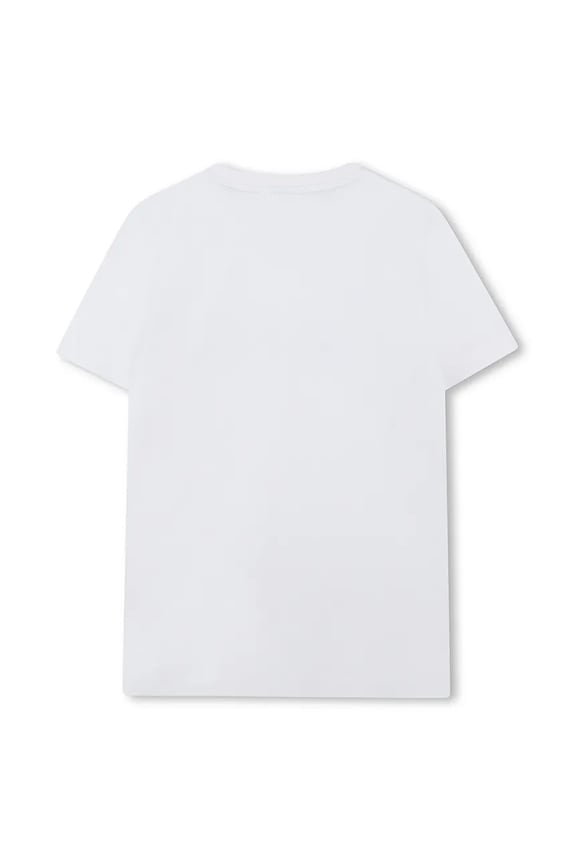 BOSS t-shirt bawełniany dziecięcy J52034.162.174 biały SS25