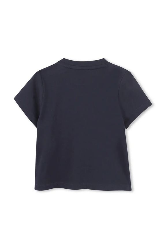 BOSS t-shirt bawełniany niemowlęcy J52107.86.94 granatowy SS25