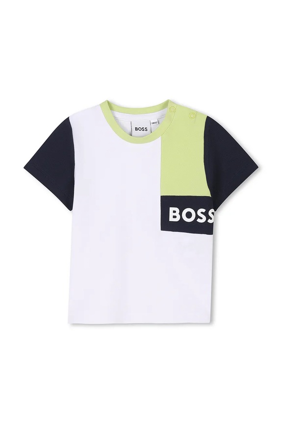 BOSS t-shirt niemowlęcy z elastanem biały J52112.86.94