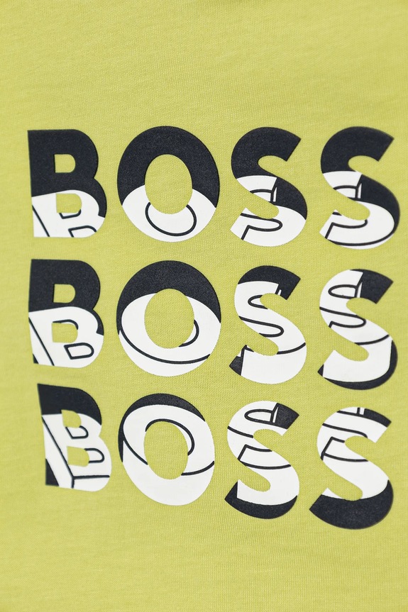 Dečki Otroška bombažna majica BOSS J52113.86.94 zelena