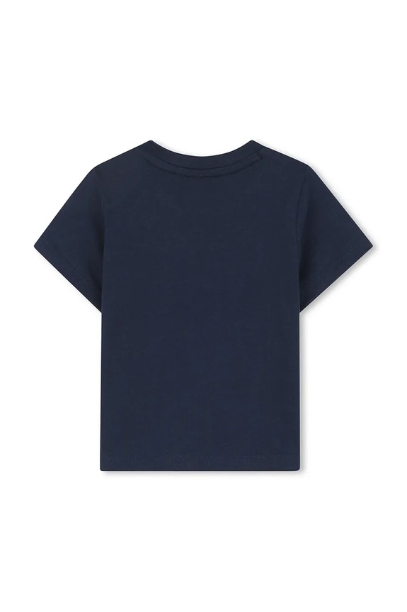 BOSS t-shirt bawełniany niemowlęcy J52113.67.81 granatowy SS25