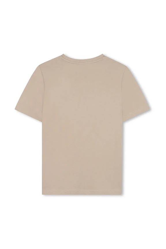 BOSS t-shirt bawełniany dziecięcy J52030.102.108 beżowy SS25