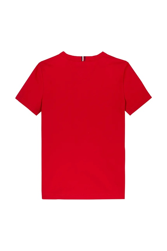 Chłopiec Tommy Hilfiger t-shirt bawełniany dziecięcy KB0KB09532.116.122.PPYA czerwony