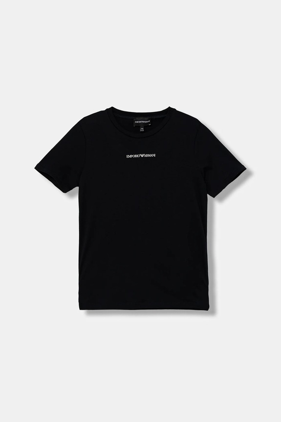 Детская хлопковая футболка Emporio Armani хлопок тёмно-синий EB000421.AF15013
