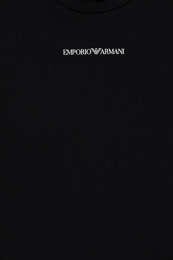 Мальчик Детская хлопковая футболка Emporio Armani EB000421.AF15013 тёмно-синий