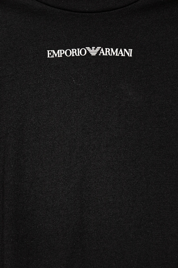 Dečki Otroška bombažna kratka majica Emporio Armani EB000421.AF15013 črna