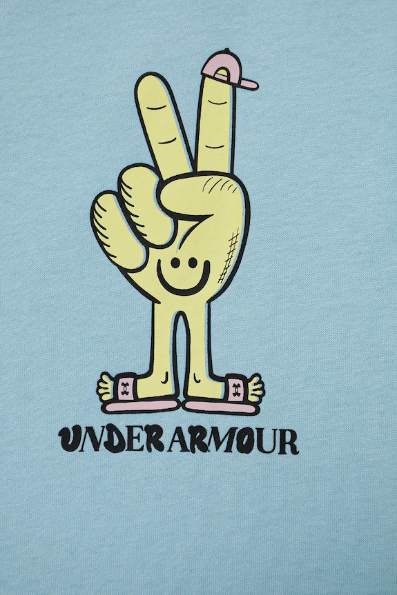 Chłopiec Under Armour t-shirt dziecięcy PEACE LOVE SS 1390009 niebieski