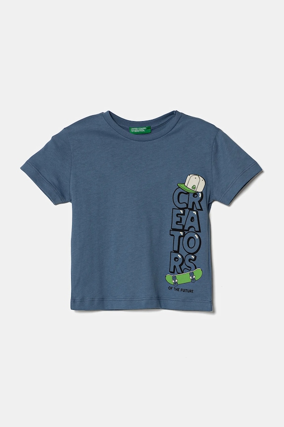 Detské bavlnené tričko United Colors of Benetton bavlna modrá 3I1XG10IJ.P.Seasonal