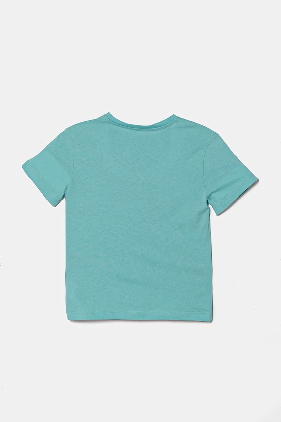 Detské bavlnené tričko United Colors of Benetton 3I1XG10IJ.P.Seasonal tyrkysová SS25