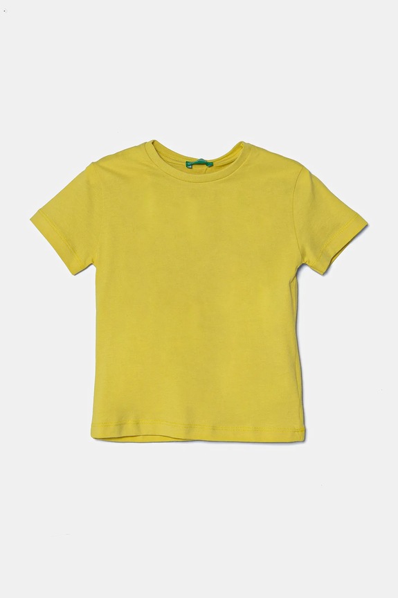 Dječja pamučna majica kratkih rukava United Colors of Benetton 3I1XG10IJ.P.Seasonal zelena SS25