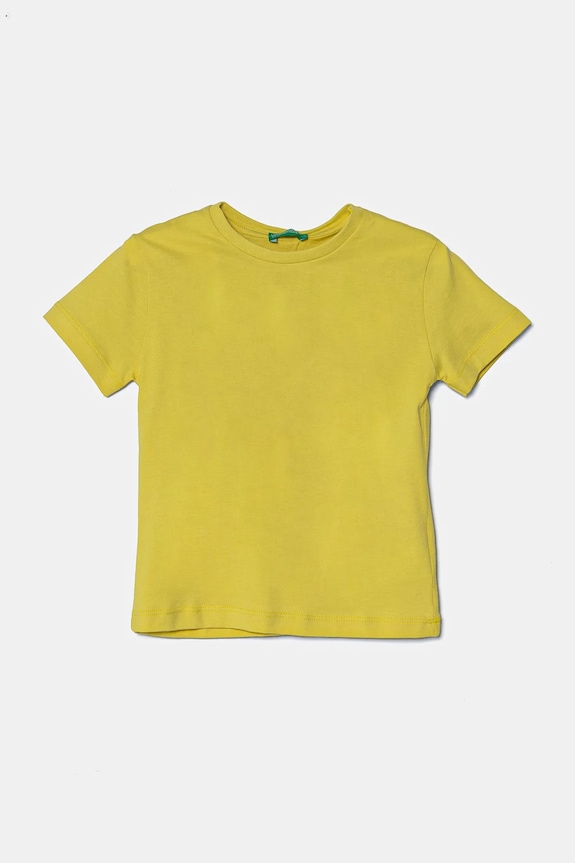 Dječja pamučna majica kratkih rukava United Colors of Benetton 3I1XG10IJ.P.Seasonal zelena SS25