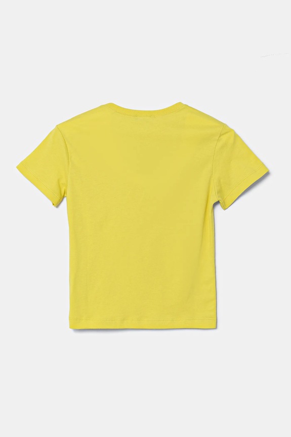 Παιδικό βαμβακερό μπλουζάκι United Colors of Benetton 3I1XG10HT.P.Seasonal κίτρινο SS25