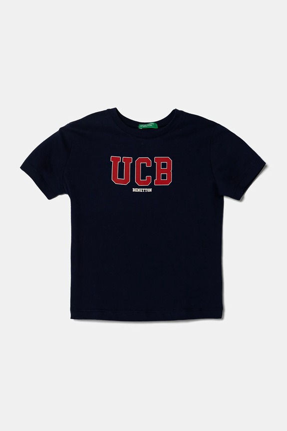 Detské bavlnené tričko United Colors of Benetton bavlna tmavomodrá 3I1XG10HT.P.Seasonal