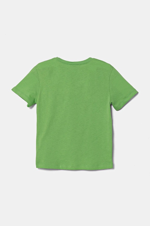 Dječja pamučna majica kratkih rukava United Colors of Benetton 3I1XG10HT.P.Seasonal zelena SS25