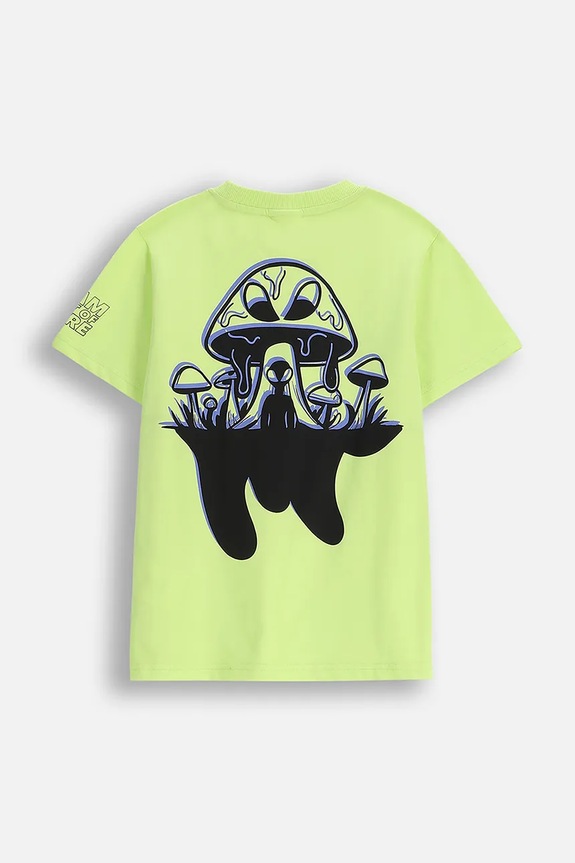 Coccodrillo t-shirt bawełniany dziecięcy WC5143202CBJ zielony SS25