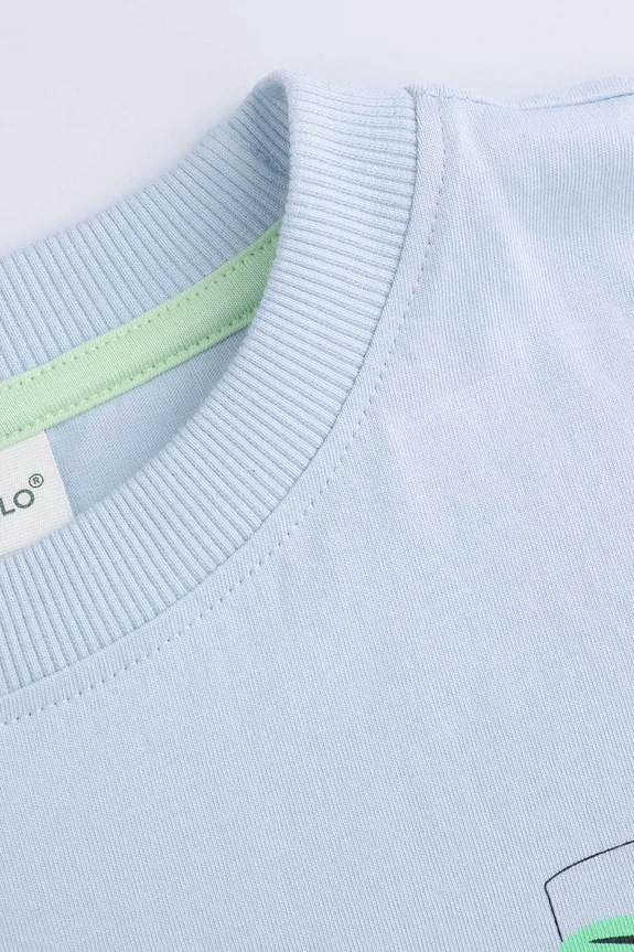 Chłopiec Coccodrillo t-shirt bawełniany dziecięcy WC5143216VBD niebieski