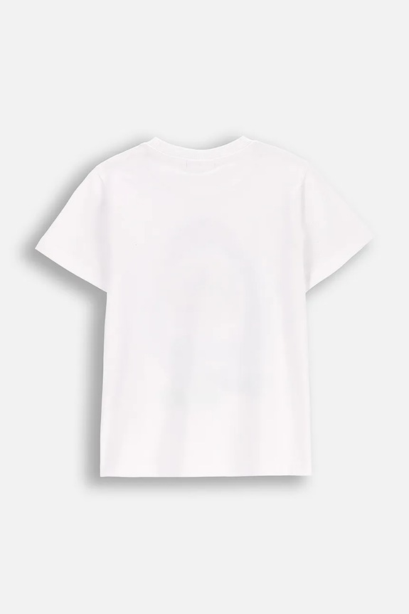 Coccodrillo t-shirt bawełniany WC5143201IBK biały SS25