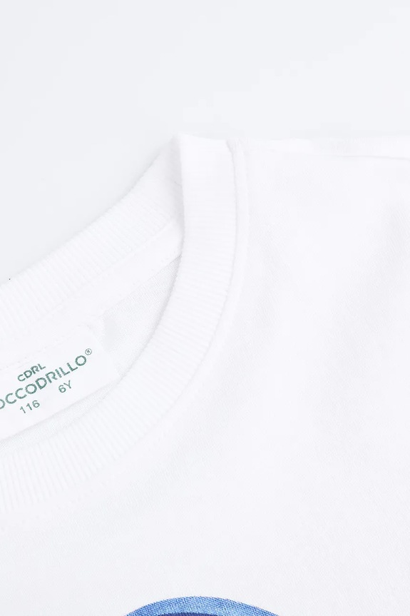 Chłopiec Coccodrillo t-shirt bawełniany WC5143201IBK biały