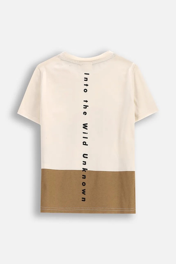 Coccodrillo t-shirt WC5143205WBK beżowy SS25