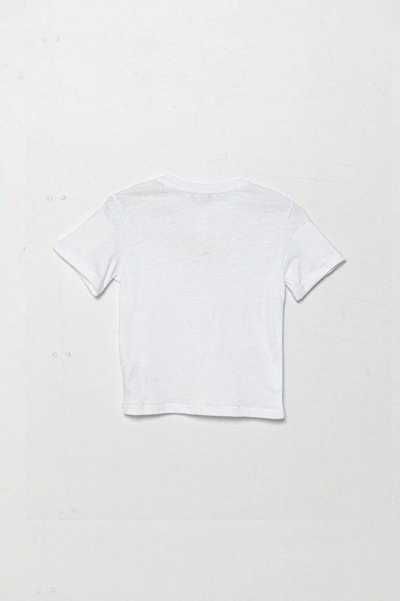 Παιδικό μπλουζάκι από λινό ύφασμα United Colors of Benetton 3F4JG10IF.P.Seasonal λευκό SS25
