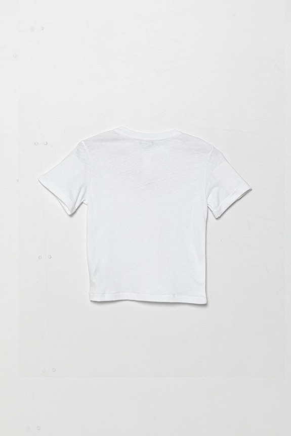 Παιδικό μπλουζάκι από λινό ύφασμα United Colors of Benetton 3F4JG10IF.P.Seasonal λευκό SS25