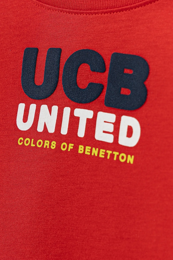 Chlapec Detské bavlnené tričko United Colors of Benetton 3I1XG10JO.P.Seasonal červená