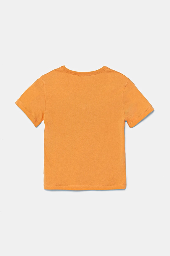 Παιδικό βαμβακερό μπλουζάκι United Colors of Benetton 3I1XG10JM.P.Seasonal πορτοκαλί SS25