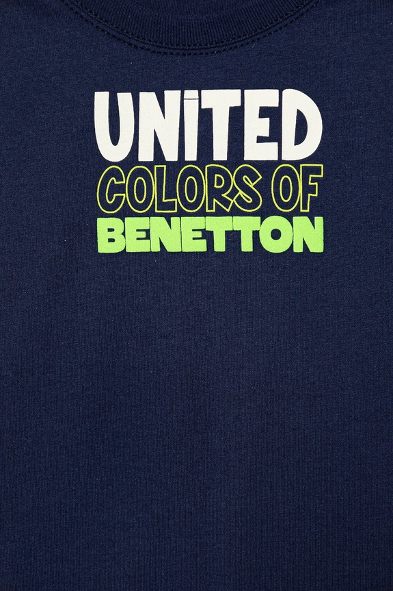 United Colors of Benetton tricou de bumbac pentru copii 3I1XGH013.P.Seasonal bleumarin SS25