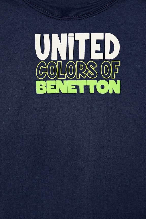 United Colors of Benetton tricou de bumbac pentru copii 3I1XGH013.P.Seasonal bleumarin SS25