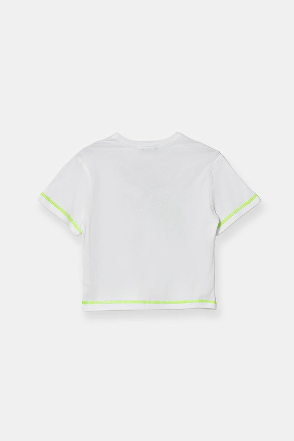 Παιδικό βαμβακερό μπλουζάκι United Colors of Benetton 3I1XG10JG.P.Seasonal λευκό SS25