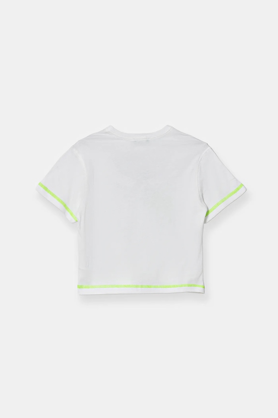 Παιδικό βαμβακερό μπλουζάκι United Colors of Benetton 3I1XG10JG.P.Seasonal λευκό SS25