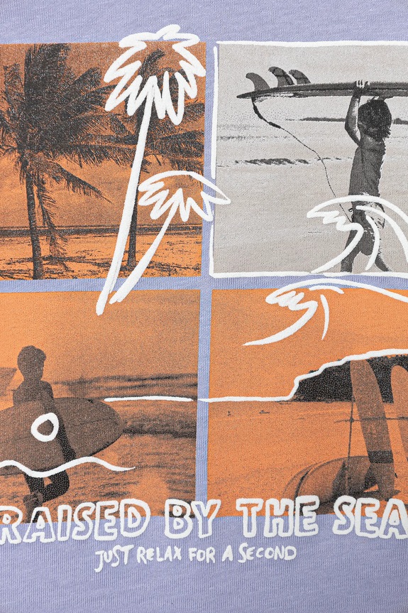 Αγορίστικα Παιδικό βαμβακερό μπλουζάκι United Colors of Benetton 3I1XG10JG.P.Seasonal μωβ