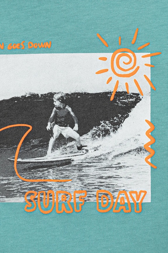 Αγορίστικα Παιδικό βαμβακερό μπλουζάκι United Colors of Benetton 3I1XG10JG.P.Seasonal τιρκουάζ