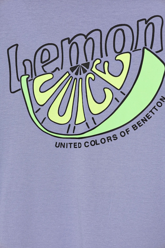Chłopiec United Colors of Benetton t-shirt bawełniany 3I1XC10P6.G.Seasonal fioletowy