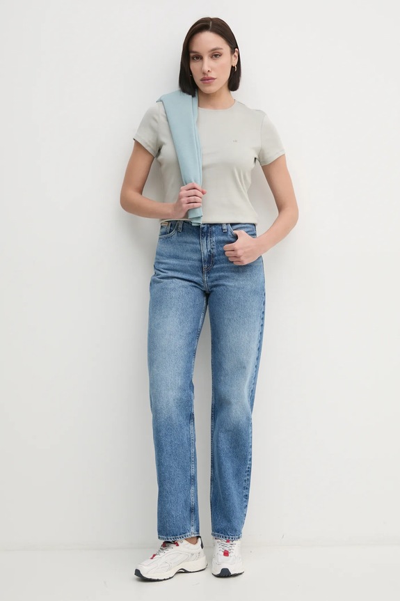 Calvin Klein tricou din bumbac K20K208049 gri SS25