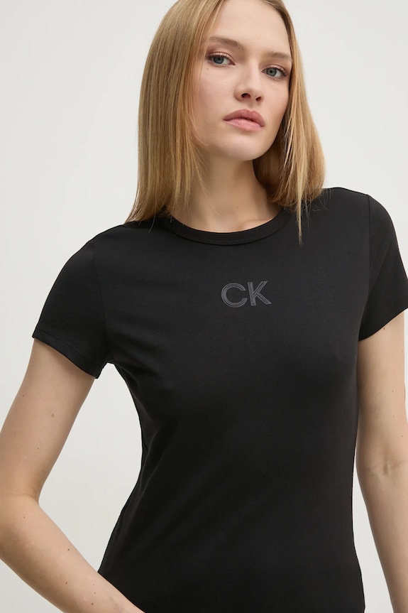 Bavlněné tričko Calvin Klein černá K20K207974