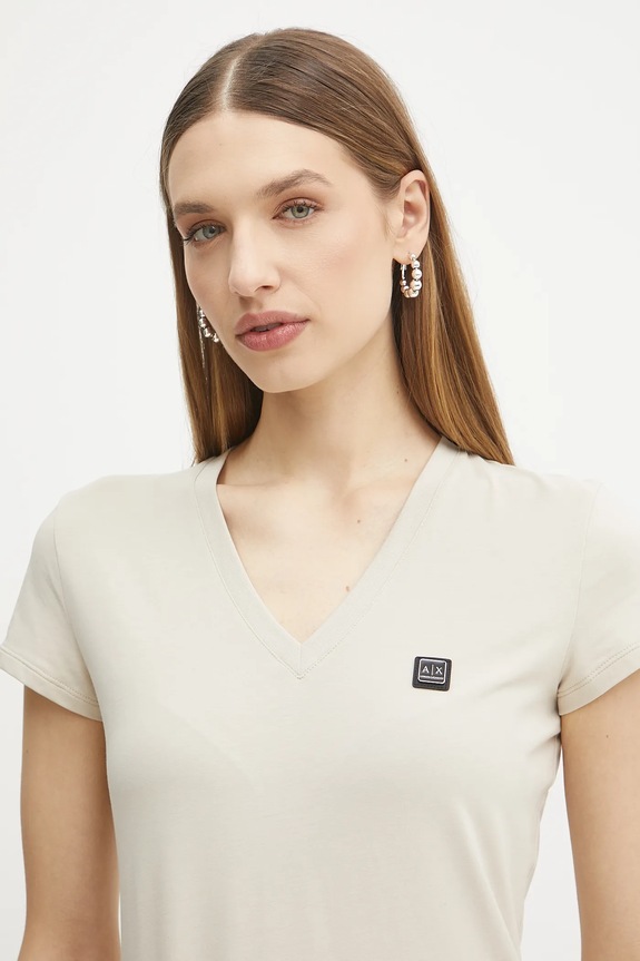 Armani Exchange t-shirt beżowy XW000105.AF11929