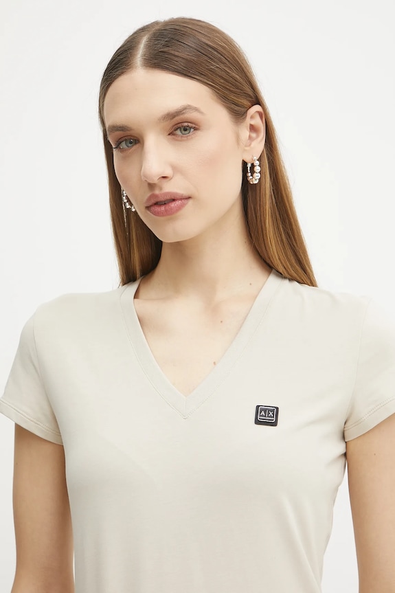 Armani Exchange t-shirt beżowy XW000105.AF11929