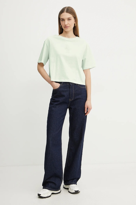 Armani Exchange t-shirt in cotone XW000102.AF10359 verde SS25