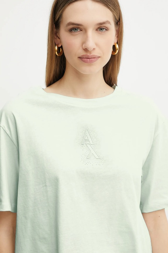 Armani Exchange t-shirt in cotone verde XW000102.AF10359