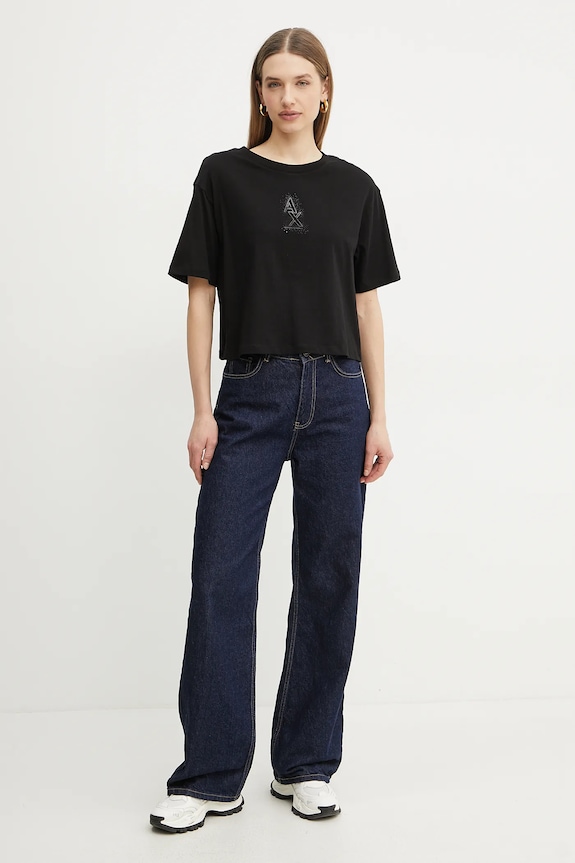 Armani Exchange t-shirt bawełniany XW000102.AF10359 czarny SS25