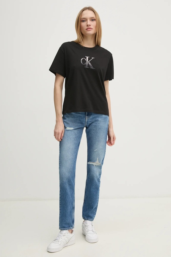 Calvin Klein Jeans tricou J20J224798 negru SS25