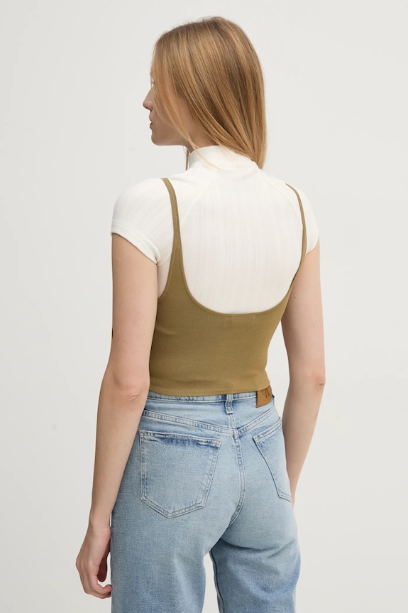 Ruházat Calvin Klein Jeans top J20J224805 zöld