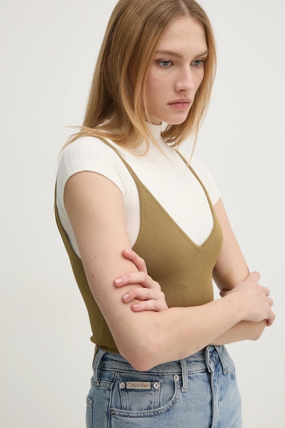Calvin Klein Jeans top zöld J20J224805